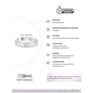 Bagues à la mode en plaqué or rose pour femmes réglables 0.2 carats avec ouverture en grappe de pierres précieuses naturelles - Product Image 4