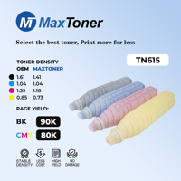 Cartouche de toner MaxToner de qualité OEM TN-615 TN615 compatible avec la presse numérique de production Konica Minolta Bizhub PRESS C8000