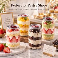 Boîtes en plastique PET jetables de qualité alimentaire avec logo personnalisé en gros, couvercle facile à ouvrir pour l'emballage de desserts et de gâteaux