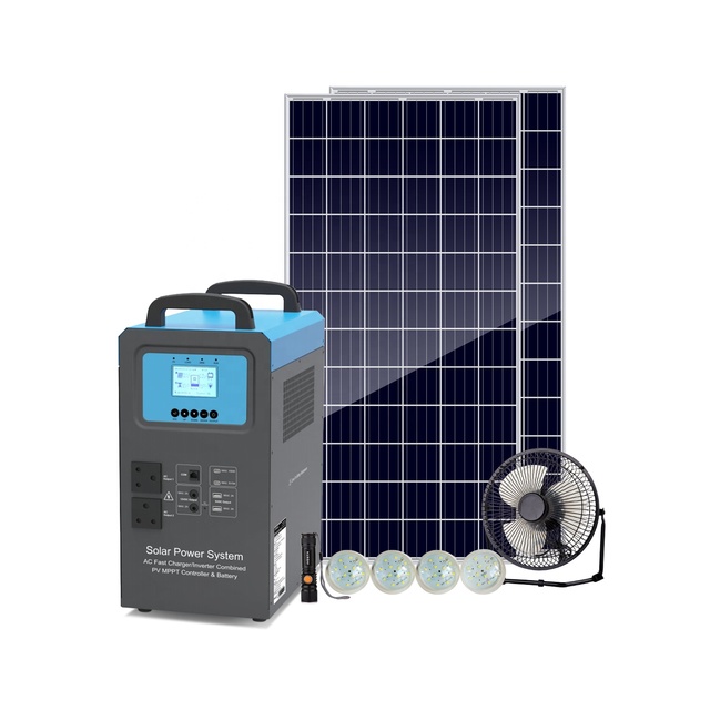 High Reliability Portable Solar Power Station 1KW Lithium Battery MPPT Monocrystalline Silicon Solar Generator 900W Camping