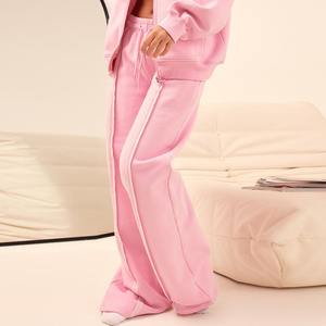 Pantalones de chándal holgados de poliéster y algodón de gran tamaño para mujer - Product Image 1