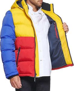 Chaqueta Acolchada de Mezclilla Ligera y Elegante para Hombre, Chaqueta de Burbujas de Cintura Alta para Otoño y Verano, Ropa de Calle en Varios Colores - Product Image 1