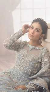 Latest Style Stylish Maxi New Design Bollywood White Frock Indian Pakistani Women's Long Wedding Wear Bridal Dress - Product Image 6