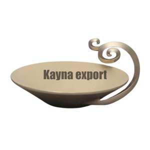 Technique de polissage de bol en métal émaillé plaqué or fantaisie écologique pour une décoration de table élégante lors des fêtes - Product Image 4