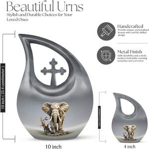 Elefante Metal Urna para Cenizas Mujeres Cremación Urnas para Cenizas Humanas Mini Urnas Adulto Hombre Pequeño para Cenizas Humanas Tamaño Personalizado - Product Image 2
