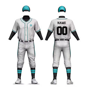 Uniforme de baseball pour homme 100 % polyester, design personnalisé, créez votre propre logo, uniforme de baseball à vendre - Product Image 2