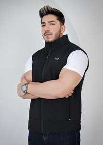 Black Edition Nuevo diseño Cremallera Chaqueta sin mangas para hombre Ropa de invierno Hombres Ropa de calle de calidad personalizada Chaqueta de moda - Product Image 6