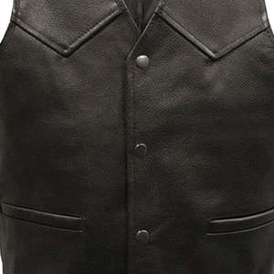 เสื้อกั๊กหนัง100% ระบายอากาศได้ดีสำหรับผู้ชายเสื้อหนังระบายอากาศได้ดี - Product Image 3