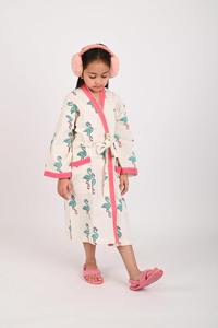 Conjuntos de ropa unisex para niños, Vestido tipo kimono estampado de diseño único, nueva tela de algodón al por mayor inspirada en el estilo INS - Product Image 2