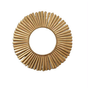 Miroirs ronds en métal pour décoration intérieure pour salon salle de bain et décorations pour la maison plaqué or haute qualité luxe moderne - Product Image 5