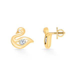 <b>Rose</b> <b>Gold</b> Zircon <b>Stud</b> <b>Earrings</b> for Women-Trendy Bezel Set Jewelry for Wedding Engagement Anniversary Party & Gift - Product Image 5