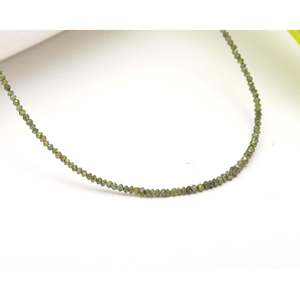 Collier en argent sterling 925 avec diamant vert facetté en forme de rondelle, colliers avec diamants verts, catégorie de produits - Product Image 3