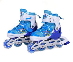 รองเท้าสเก็ตแบบอินไลน์ 3-in-1 ปรับได้ ลูกปืน ABEC-7 ล้อ PU รองเท้าสเก็ตแบบเปลี่ยนได้สำหรับเด็กและวัยรุ่น ขี่ลื่นไหล ใช้ได้ทั้งในร่มและกลางแจ้ง - Product Image 1