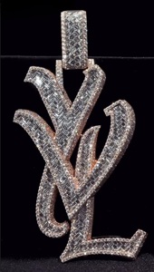 Pendentif Hip Hop en diamant en argent Sterling 925 Leb Grown Diamond Custom Fine Jewelry Pendentif Round Cut Lab Grown Diamond Pendant - Product Image 5