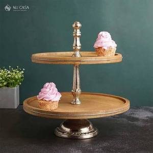 Best Selling Modern Round Wood <b>Cake</b> <b>Stand</b> Customizable for Home or Hotel for Birthday Decorative Tabletop <b>Cake</b> <b>Stand</b> - Product Image 4