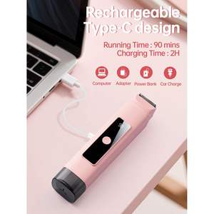 Depiladora Eléctrica Recargable 2 en 1 con Doble Cabezal, Resistente al Agua IPX7, Afeitadora para Mujer, para Rostro, Piernas, Axilas, Brazos, Área del Bikini, Pinza Depiladora - Product Image 3