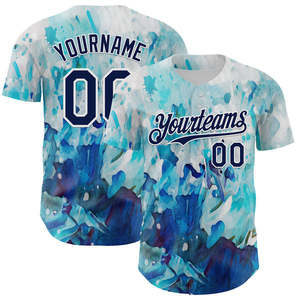 เสื้อเบสบอลแท้ผ้าแห้งเร็วผ้าแห้งเร็วดีไซน์มืออาชีพสำหรับการแข่งขันกีฬา - Product Image 4