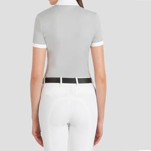 Camiseta de Equitación de Punto Sólido Vintage de Alta Calidad para Mujer, Transpirable, Cómoda, de Manga Corta - Product Image 6