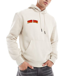 Haute qualité 100% coton personnalisé bouffée imprimé Logo pull Boxy Fit hiver tenue décontracté streetwear bases sweats à capuche pour hommes - Product Image 1
