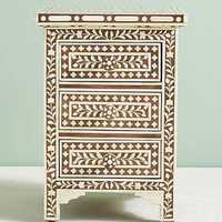 Meuble Console Artisanal Élégant en Os Incrusté – Décoration Unique pour Salon – Le Meilleur Choix