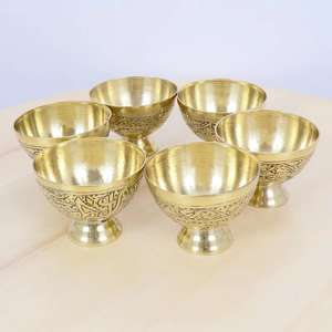 Bol en laiton décoratif vintage bol de mélange et de service finition brillante Table à dîner bol en laiton de service alimentaire meilleure qualité - Product Image 5