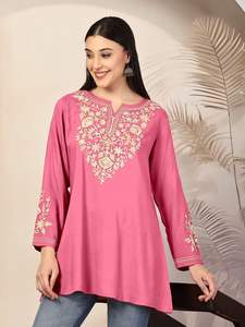 Ropa tradicional india y pakistaní para mujer, lista para usar, rayón pesado, Kurtis cortos, precio al por mayor, fabricación india superior - Product Image 5