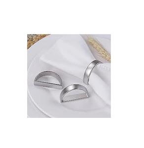 Rond de serviette en acier de forme carrée Nouveau design élégant Articles de table de fête de mariage Utilisation Nouveau design Rond de serviette Design moderne de luxe - Product Image 5