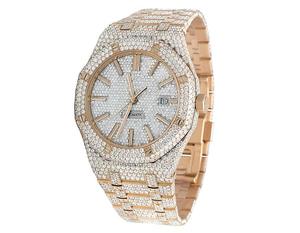 นาฬิกาข้อมือประดับเพชรหน้าปัดเพชรสีโรสโกลด์หน้าปัดเพชรแบบเต็มเรือน/วิบวับคุณภาพสูงสำหรับนาฬิกาเพชรนำเทรนด์ - Product Image 3