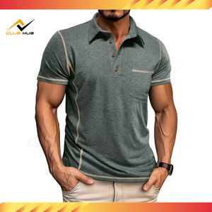 Camiseta de Verano Informal de Manga Corta con Bolsillo, Estampada, de Gran Tamaño, 100% Algodón, Antiarrugas, Color Personalizado para Hombre - Product Image 6