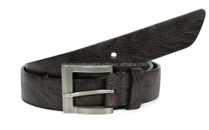 Cinturón informal de cuero genuino para hombre, con acabado negro, hebilla de latón macizo antigua, prémium, en todos los tamaños personalizados - Product Image 5