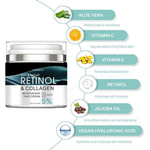 كريم الكولاجين الريتينول المتقدم مع حمض الهيالورونيك ، كريم مضاد للشيخوخة يرفع والشركات ، علاج للوجه لمدة 24 ساعة. - Product Image 2