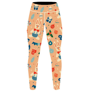 Leggings de yoga taille haute pour femmes, impression graphique de couleur unie, impression numérique d'écran de broderie par sublimation sur tissu tricoté - Product Image 2