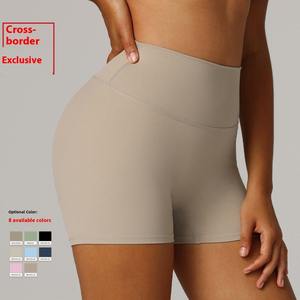 Shorts de yoga taille haute pour femmes, trois points, séchage rapide, respirant, leggings de cyclisme pour les sports actifs d'été, musculation - Product Image 3