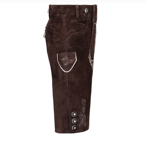 <b>Short</b> Traditional Lederhosen Dark Brown for <b>Men</b> High Quality <b>Leather</b> <b>Shorts</b> - Product Image 3