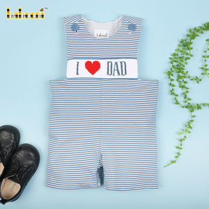 Pantalones Cortos para Niño con Bordado a Mano 'I love Dad', OEM ODM, Personalizados, Hechos a Mano, de Lujo, Spandex/Algodón, Fabricante Mayorista-BB3055 - Product Image 2