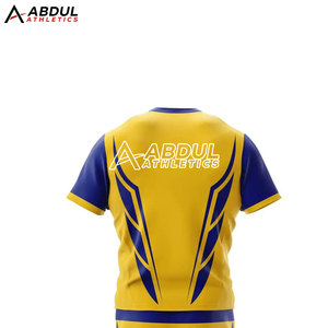 Ensemble uniforme de rugby officiel pour hommes, tissu léger et durable, séchage rapide, maillot à manches courtes et short pour les matchs de club - Product Image 3
