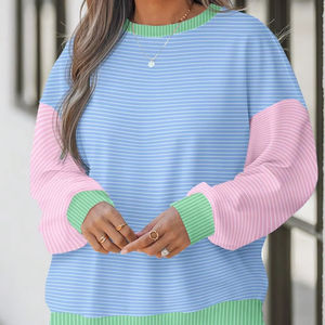 Jersey personalizado para mujer, Sudadera de estilo perla, Sudadera de punto de gofres de Color sólido, tejido de gofres para mujer - Product Image 1