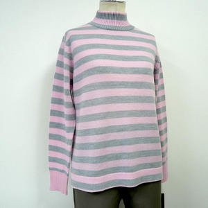 Suéter de punto importado de primera calidad para mujer, manga larga a rayas, ropa de calle larga, estilo informal, suéter de primera calidad al por mayor - Product Image 5