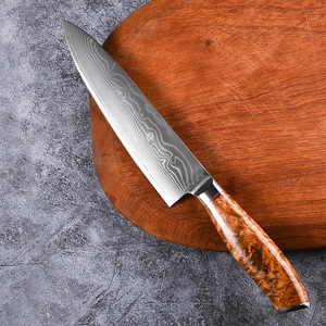 Venta al por mayor personalizado Premium blanco sombra mango de madera Super Damasco acero cocina Chef cuchillo OEM ODM fábrica de cubiertos - Product Image 6