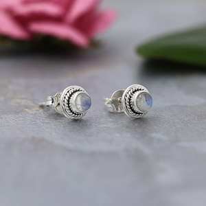 925 argent Sterling naturel Flashy Labradorite pierres précieuses goujons élégant délicat mode boucles d'oreilles à la mode femmes bijoux en vrac - Product Image 4