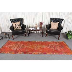 Alfombra turca Kilim área grande 9x12 rectángulo rojo naranja diseño de retazos técnica de tejido plano Material de lana alfombra de habitación de látex - Product Image 2