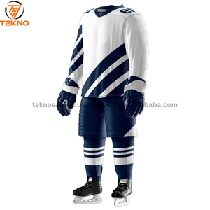 Uniformes de hockey sobre hielo unisex de diseño personalizado Ropa deportiva de equipo con todos Los tamaños disponibles Hecho de poliéster Servicios OEM para adultos - Product Image 4