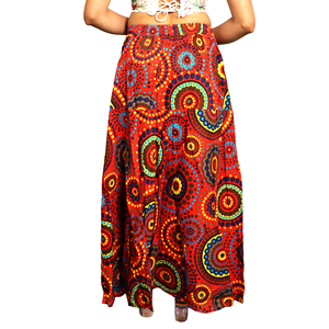 Jupe longue indienne sérigraphiée robe jupe en pur coton, jupe longue Boho Hippie pour femme - Product Image 6