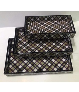 Juego de Bandejas Decorativas de MDF con Diseño Floral Esmaltado para Decoración del Hogar, Desayuno, Bodas y Regalos de Inauguración - Product Image 3