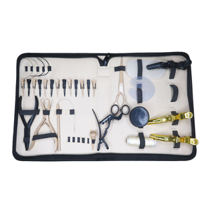 Agujas tipo C de acero inoxidable dorado y negro al por mayor, gancho de tracción de hilo pequeño, Clips de bucle para trabajo de salón hechos de Metal y hierro - Product Image 2