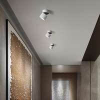 Foco LED Ultra Delgado Giratorio - Luz Cilíndrica Moderna de 10W con Superficie Antideslumbrante para Decoración del Hogar