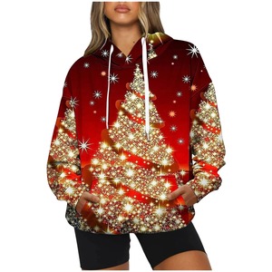 100% algodón sublimación impresa pulóver Premium elegante sudaderas con capucha para mujer personalizado Drop-shoulder 100% algodón sudaderas con capucha - Product Image 1