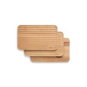 Tabla de cortar de madera ecológica hecha de madera dura sostenible para cocinar de forma segura y limpia en tabla de queso casera de acero inoxidable - Product Image 3