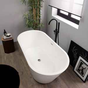 Baignoire autoportante en acrylique blanc ANITA 180CM – Produit de qualité supérieure - Product Image 3