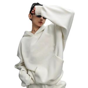 Hiver Lavage à l'acide Front Personnalisé Ladies Pullover Hoodie Casual Hoody Thermal Oversized High Quality Women's Hoodie - Product Image 4